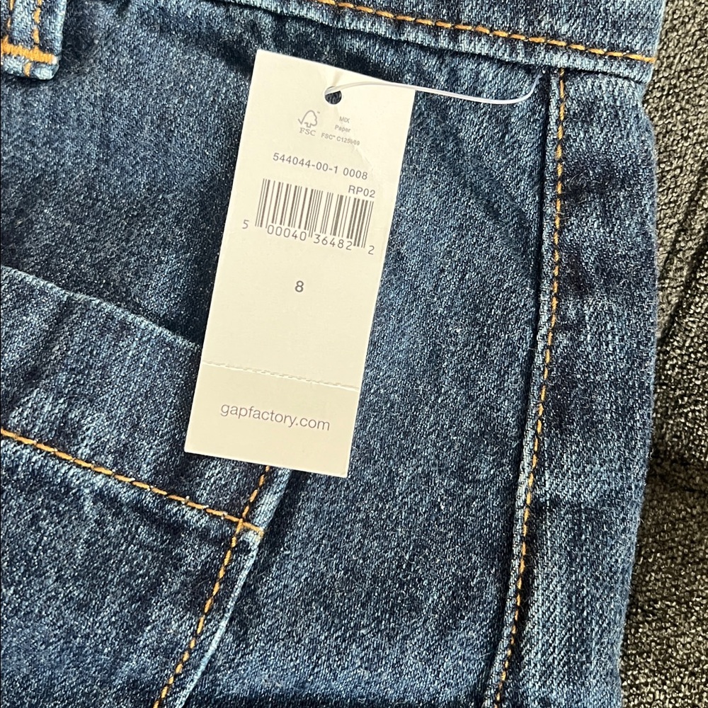 NWT GAP Factory Denim Button-Front Midi Skirt. - Picture 2 of 4